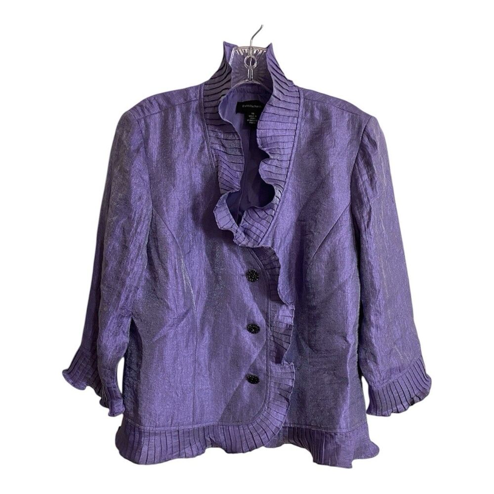 Vintage 90s Jacket Top Women’s Size 14 Lavender Party Formal Y2K